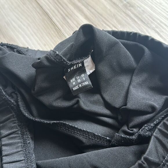 90s Low Rise Handprint Print Crisscross Tie Back Flare Leg Pants Size Medium - Picture 9 of 11